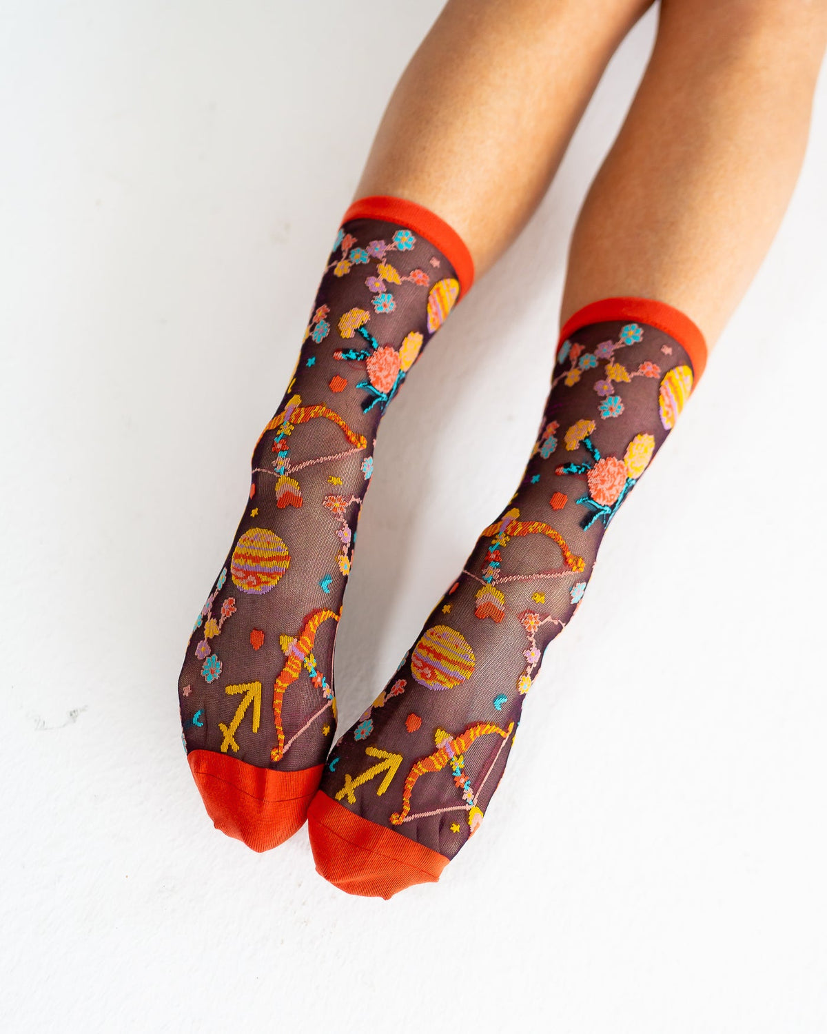 Sagittarius Zodiac Shimmer Sheer Crew Sock - Stay Wild Collective