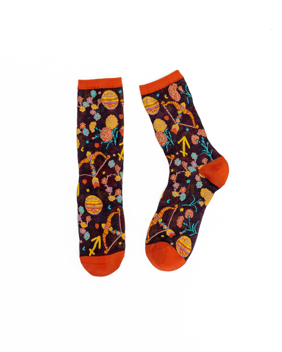 Sagittarius Zodiac Shimmer Sheer Crew Sock - Stay Wild Collective