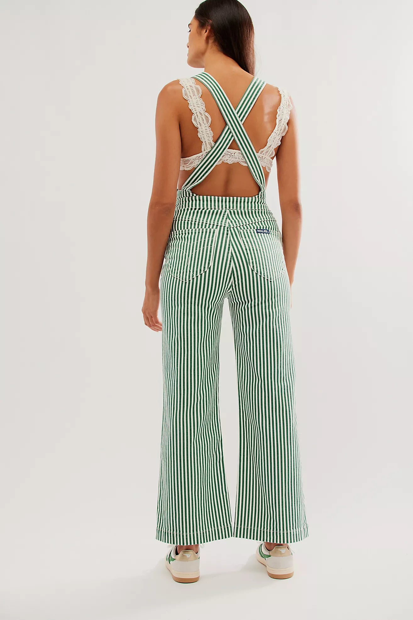  Sailor overalls in Laura stripe basil SALE - Stay Wild Collective  