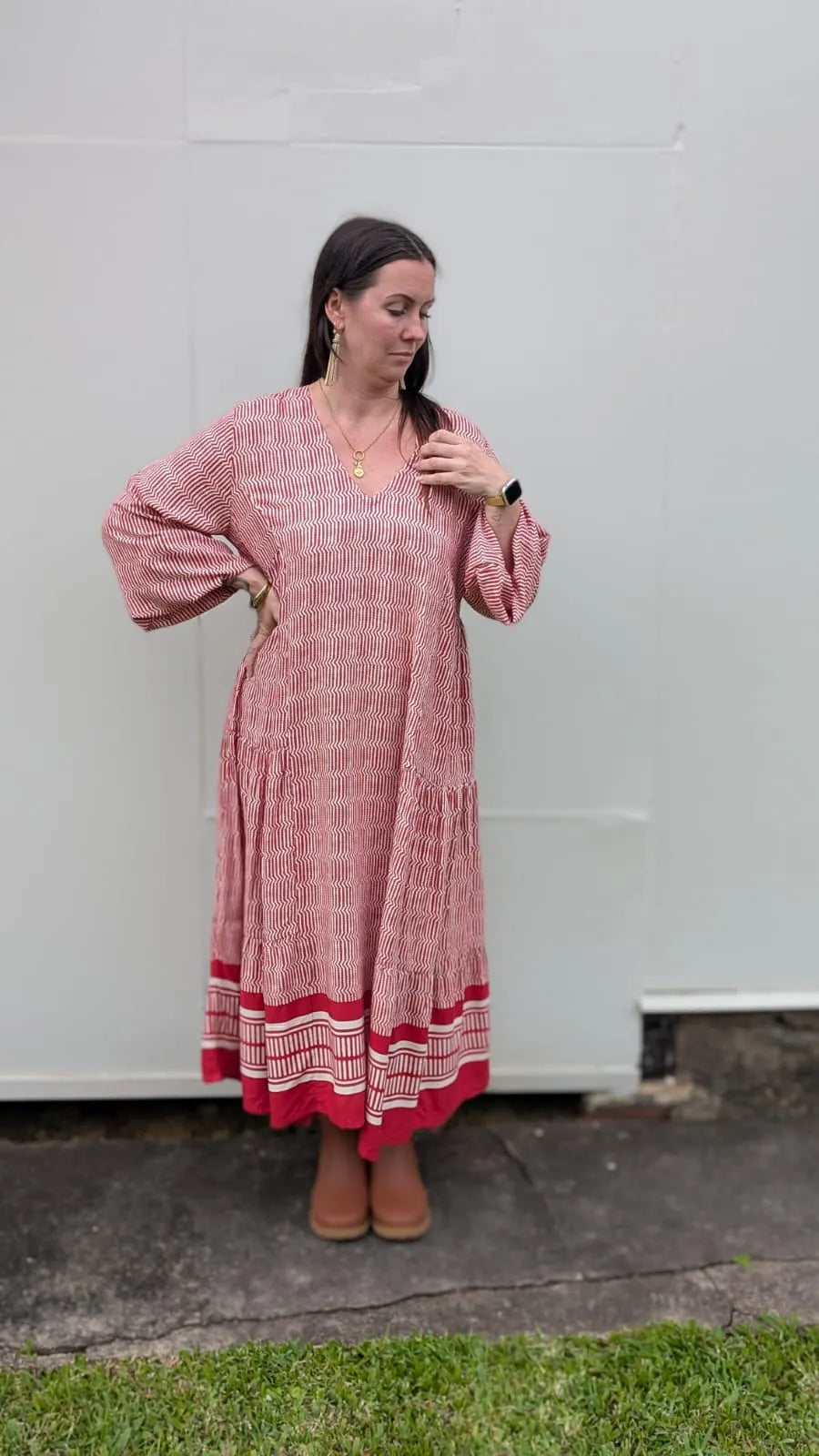 Samode Dress | Print A red maxi - Stay Wild Collective  Dresses