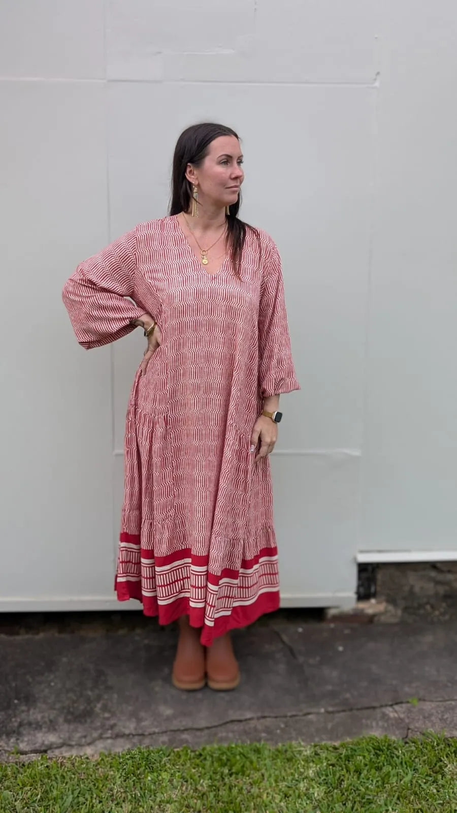 Samode Dress | Print A red maxi - Stay Wild Collective  Dresses