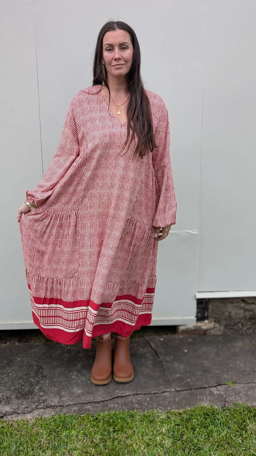 Samode Dress | Print A red maxi - Stay Wild Collective  Dresses