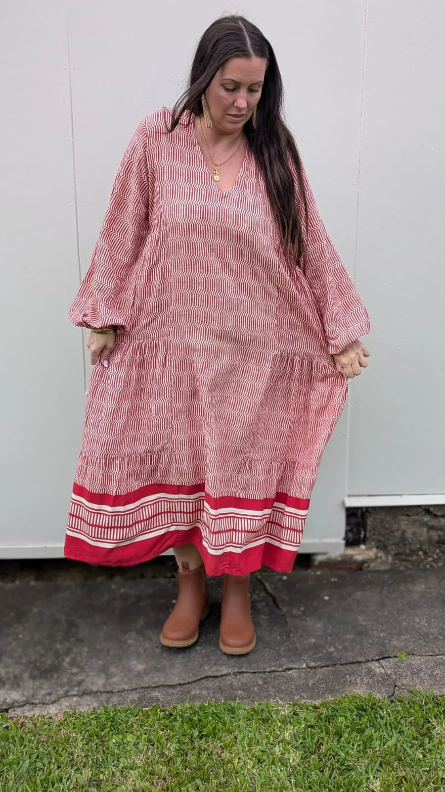 Samode Dress | Print A red maxi - Stay Wild Collective  Dresses