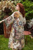 Market of Stars Love Grows Wild Floral Bamboo Kimono Duster Robe