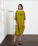 Montaigne Scallop Casual Linen Dress