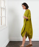 Montaigne Scallop Casual Linen Dress