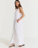 Montaigne Virginie Linen Maxi Dress with Side Splits