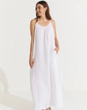 Montaigne Virginie Linen Maxi Dress with Side Splits