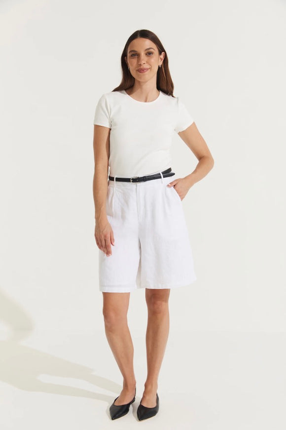 Montaigne Marina Linen Bermuda Short