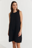 Montaigne Grace Linen Shift Dress with Raw Seam