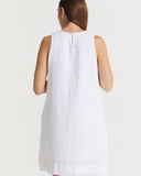 Montaigne Grace Linen Shift Dress with Raw Seam