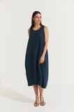 Montaigne Cleo Linen Tulip Dress