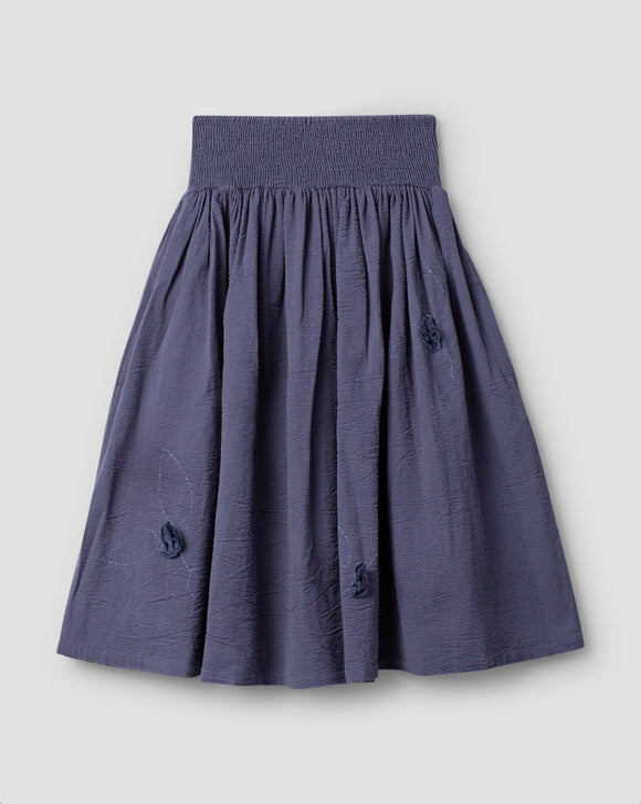 Ewa i Walla Cotton Skirt with Flowers Katrina 22264 Blue