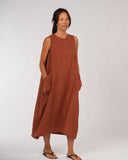 Montaigne Remy Linen Dress with Deep Front Pockets