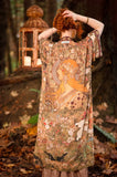 ✅ "Elegant zodiac-inspired robe featuring Alphonse Mucha’s 1896 Zodiac lithograph, with a celestial motif, intricate jewelry, and a deep burgundy trim. Designed with a silk-inspired background from an 1860s ink painting, this luxurious bamboo/wood viscose piece blends Art Nouveau elegance with vintage bohemian charm. Includes a removable belt for versatile styling.