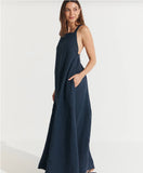 Montaigne Scarlett Linen Maxi Dress One Size