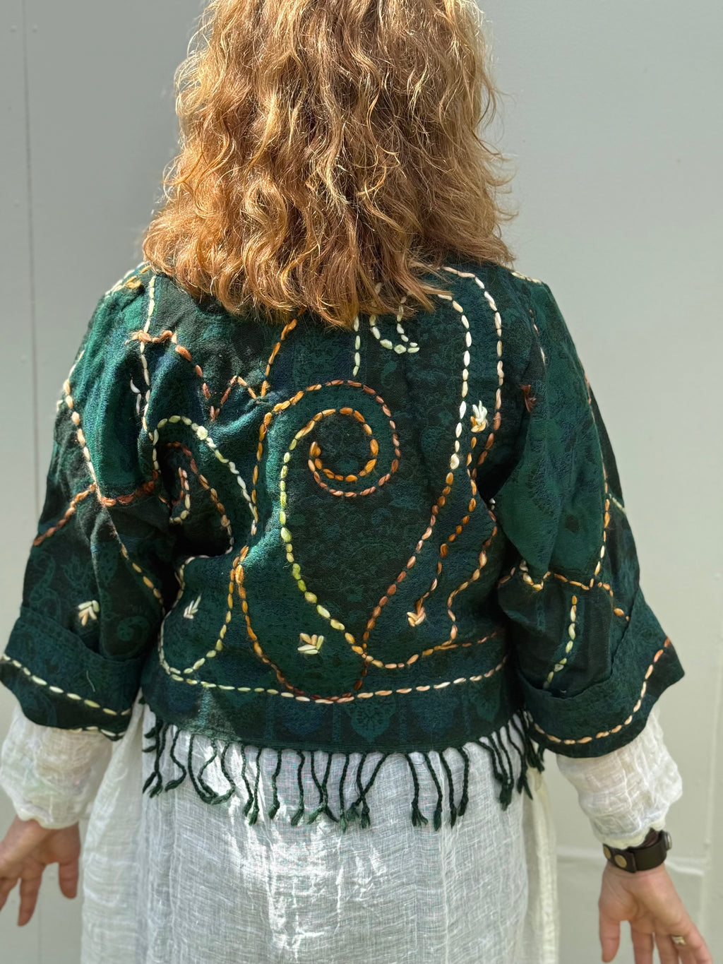  Silver Cocoonz Kashmiri wool jacket Size 10 Dark Green - Stay Wild Collective  Jacket