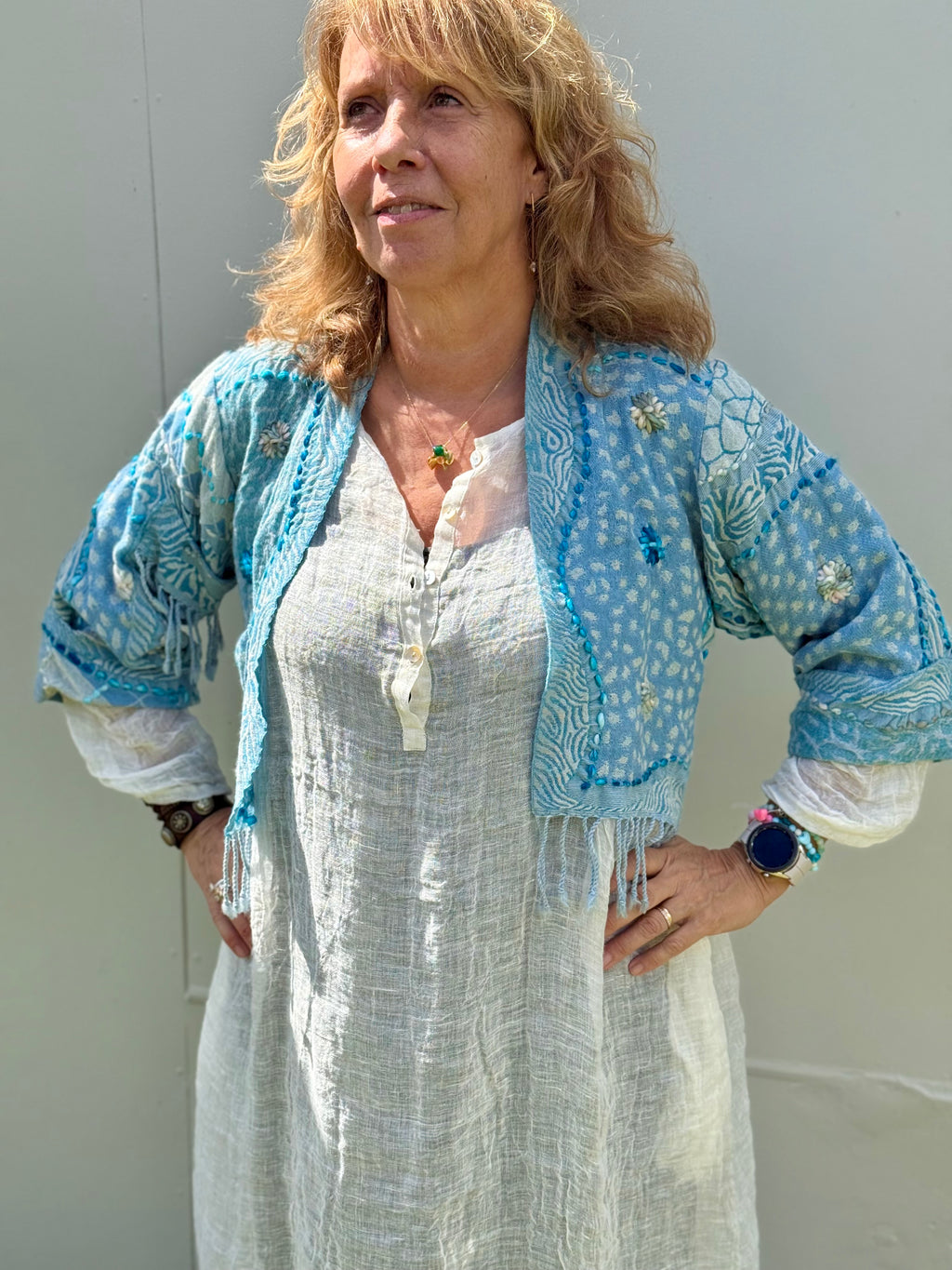  Silver Cocoonz Kashmiri wool jacket Size 10 Light Blue - Stay Wild Collective  Jacket