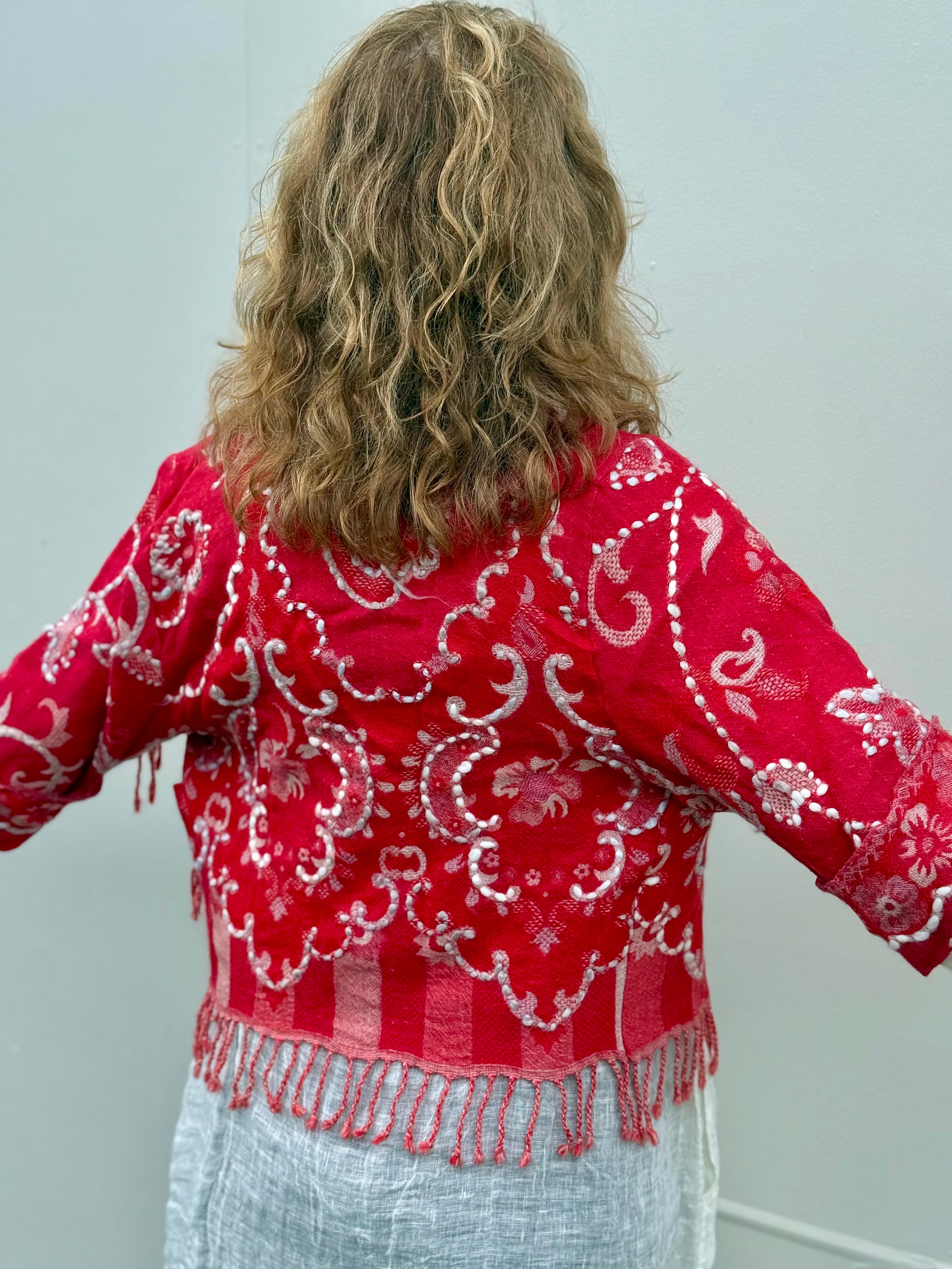  Silver Cocoonz Kashmiri wool jacket Size 10 Red - Stay Wild Collective  Jacket