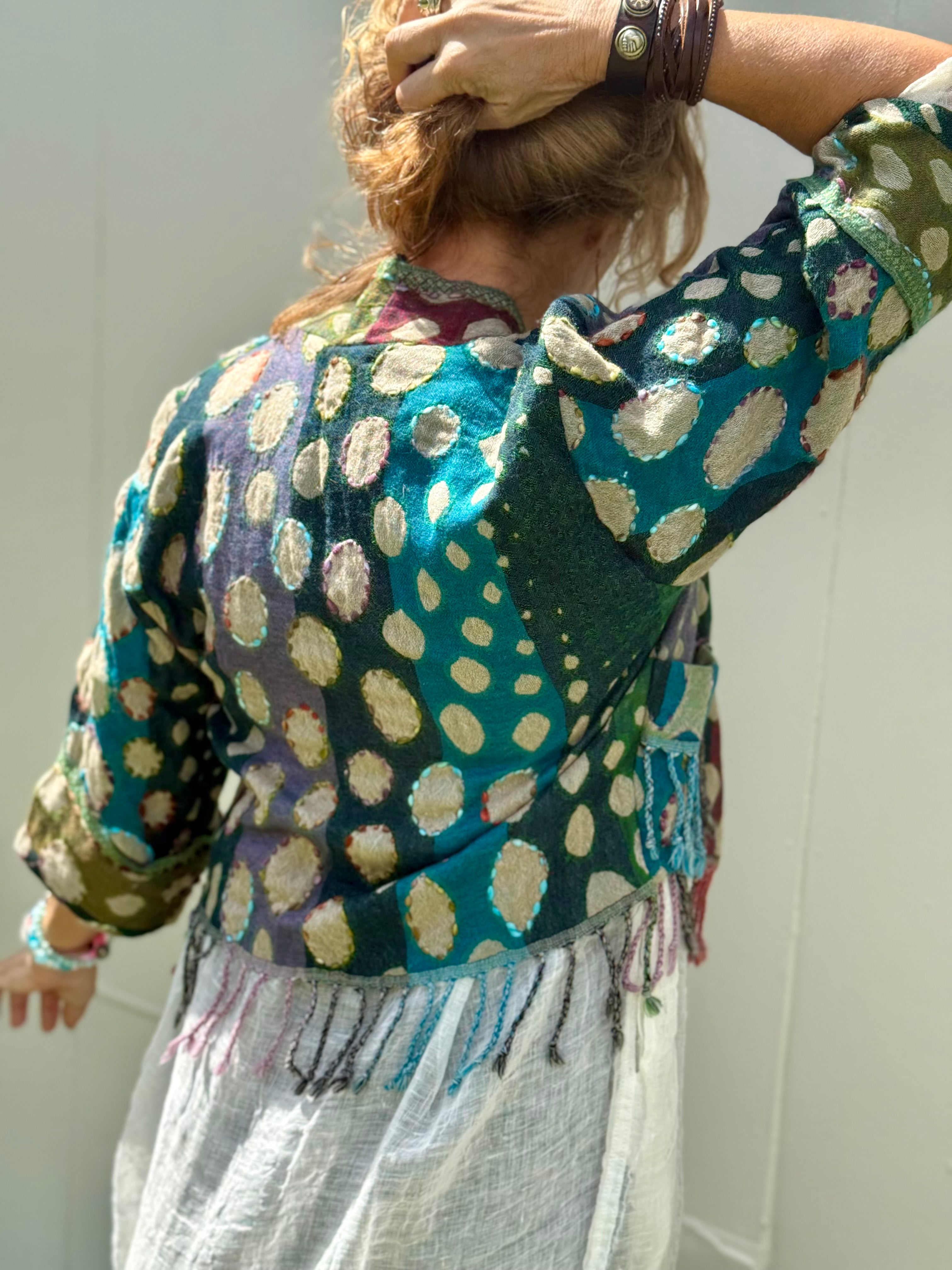  Silver Cocoonz Kashmiri wool jacket Size 10 River Pebbles - Stay Wild Collective  Jacket