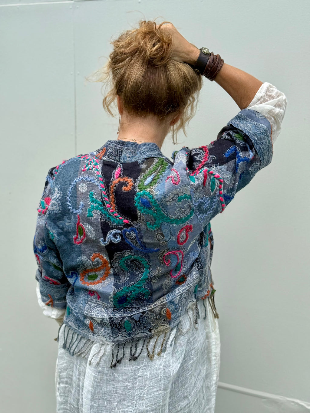  Silver Cocoonz Kashmiri wool jacket Size 12 Blue Bells - Stay Wild Collective  Jacket
