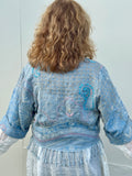  Silver Cocoonz Kashmiri wool jacket Size 12 Blue Pink - Stay Wild Collective  Jacket