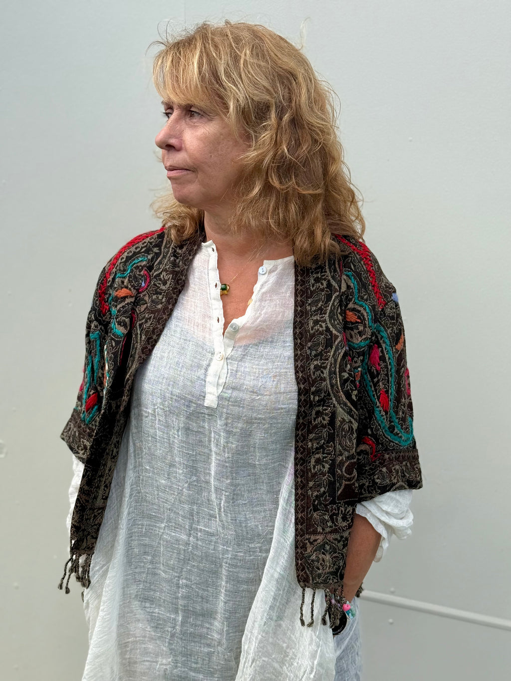  Silver Cocoonz Kashmiri wool jacket Size 14 Paisley Garden - Stay Wild Collective  Jacket