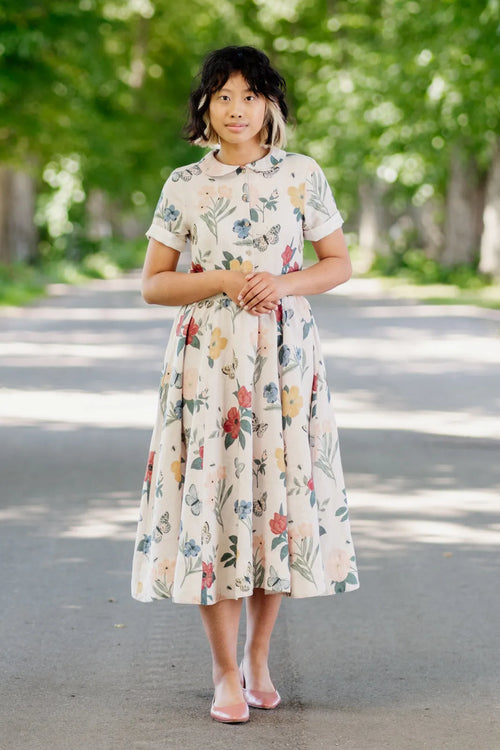 classic summer dresses Son de Flor Dress, Short Sleeves, Flowers Sale making it suitable for Collection:Tropical Hideaway Selna Tie Strap Dress msrosierfeed