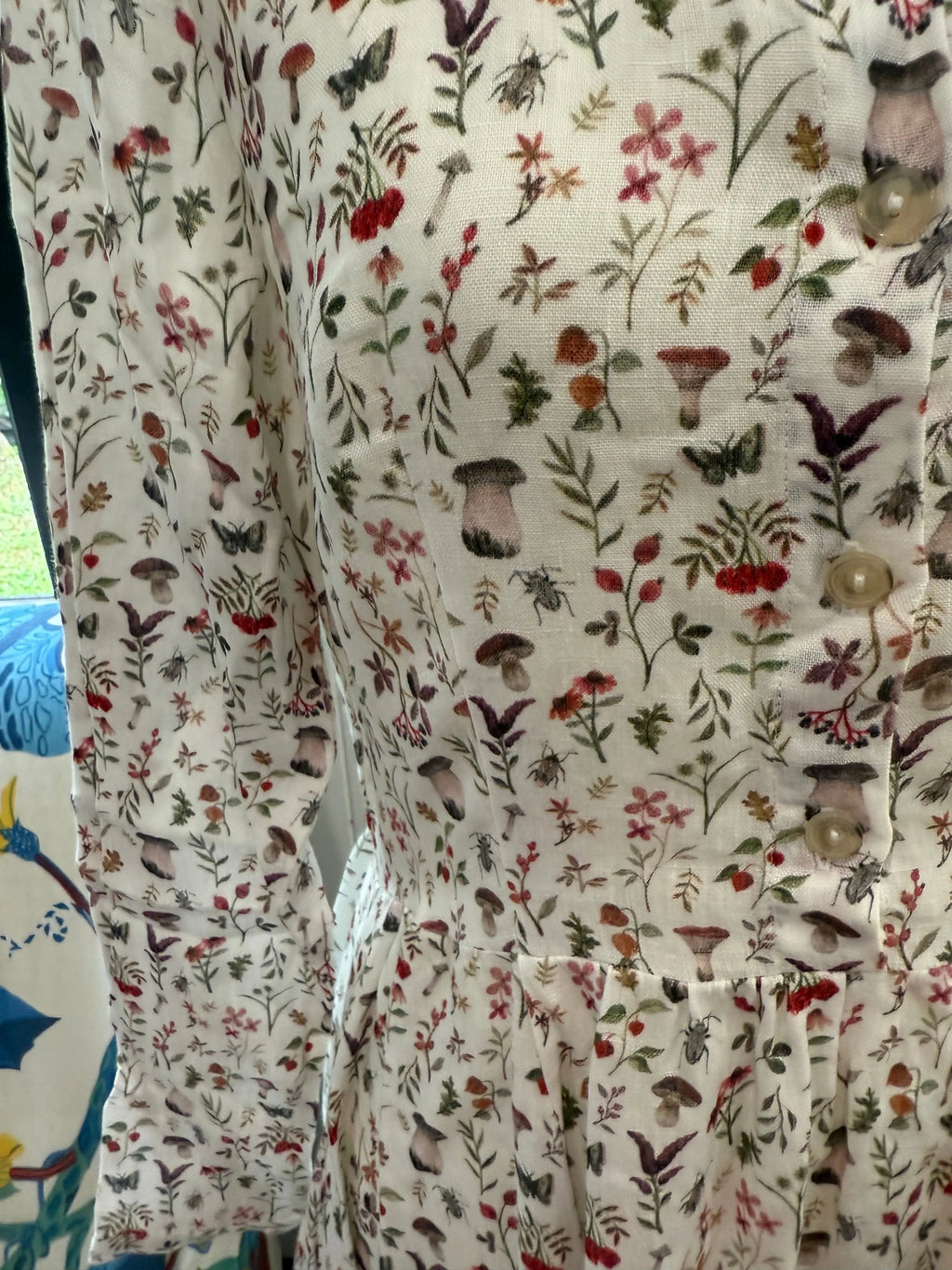  Son de flor long sleeve classic dress small mushroom print SALE - Stay Wild Collective  