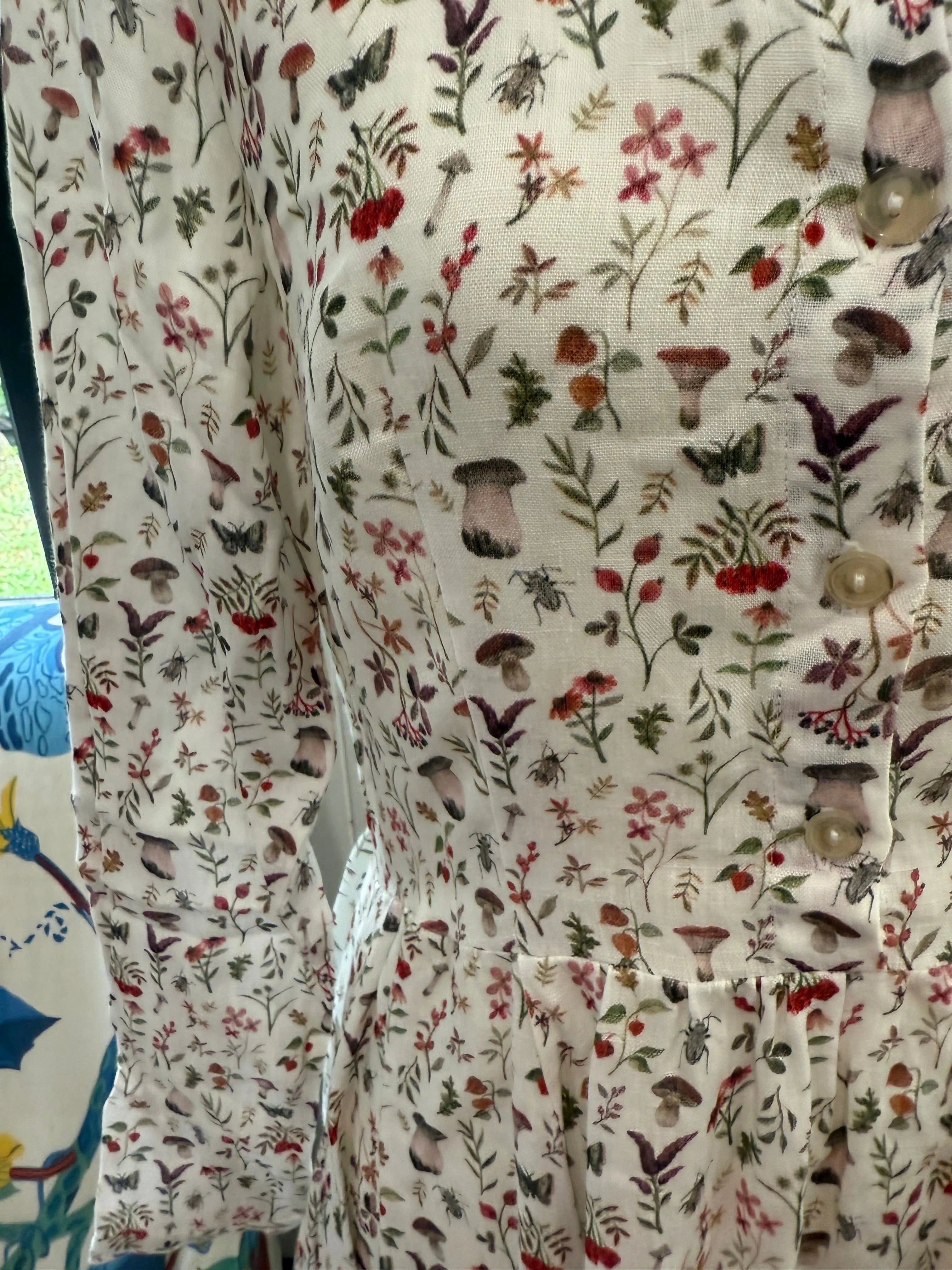  Son de flor long sleeve classic dress small mushroom print SALE - Stay Wild Collective  