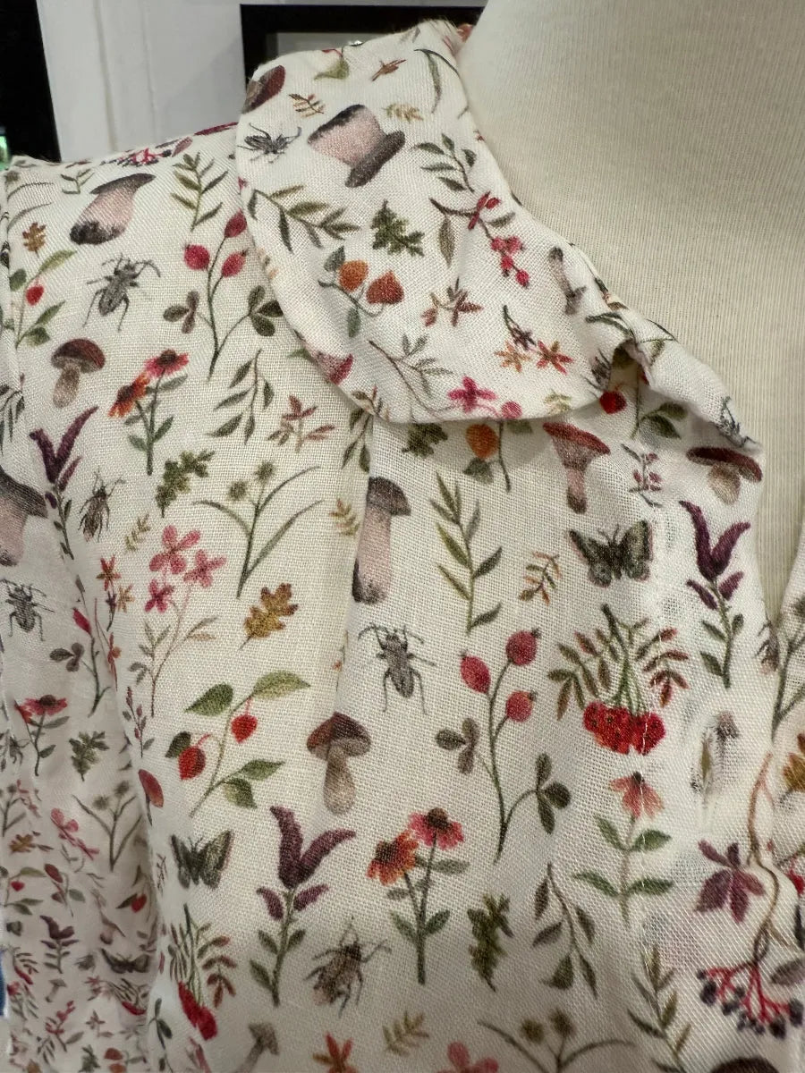  Son de flor long sleeve classic dress small mushroom print SALE - Stay Wild Collective  