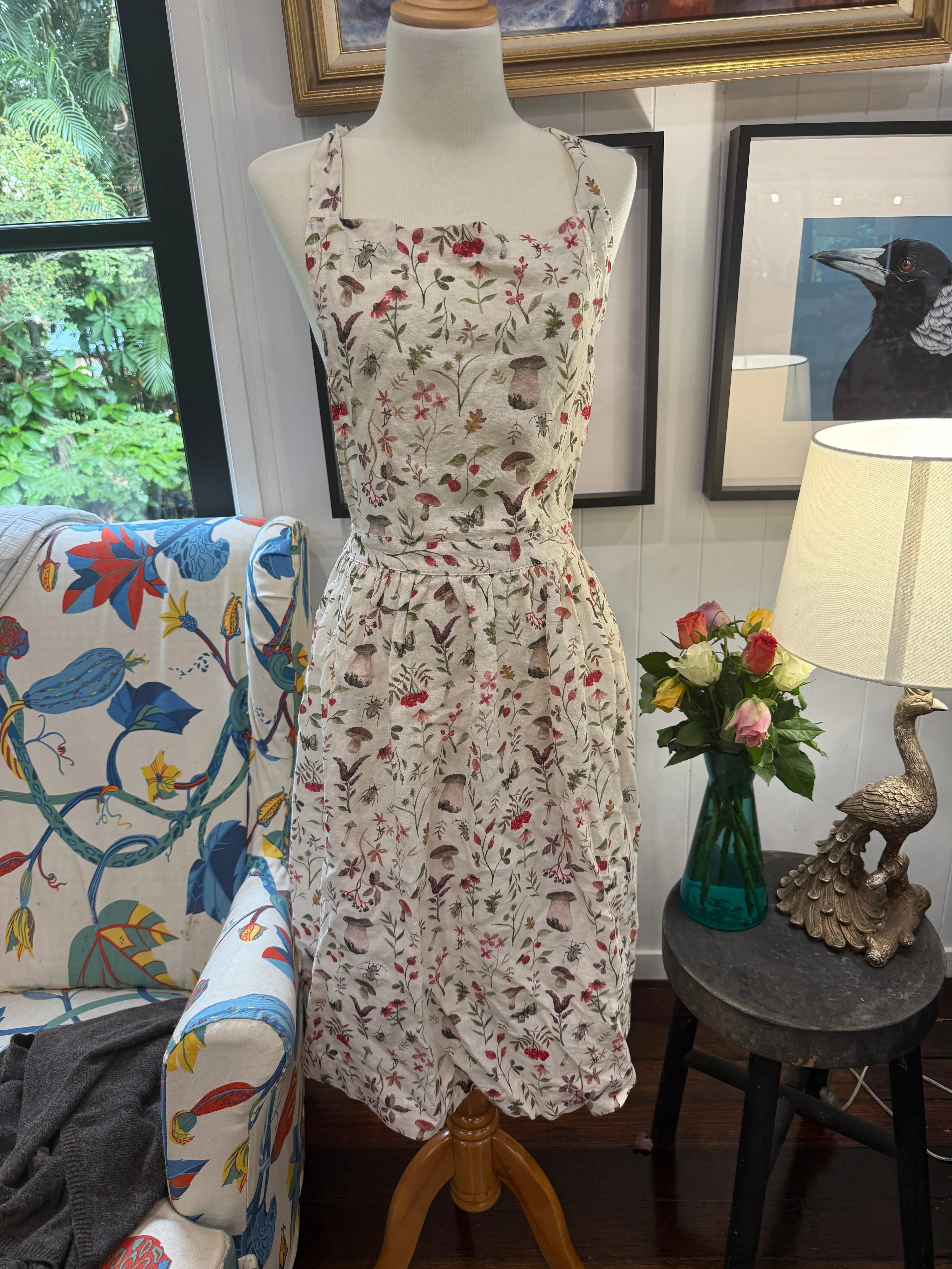  Son de flor pinafore apron SALE small mushroom print - Stay Wild Collective  