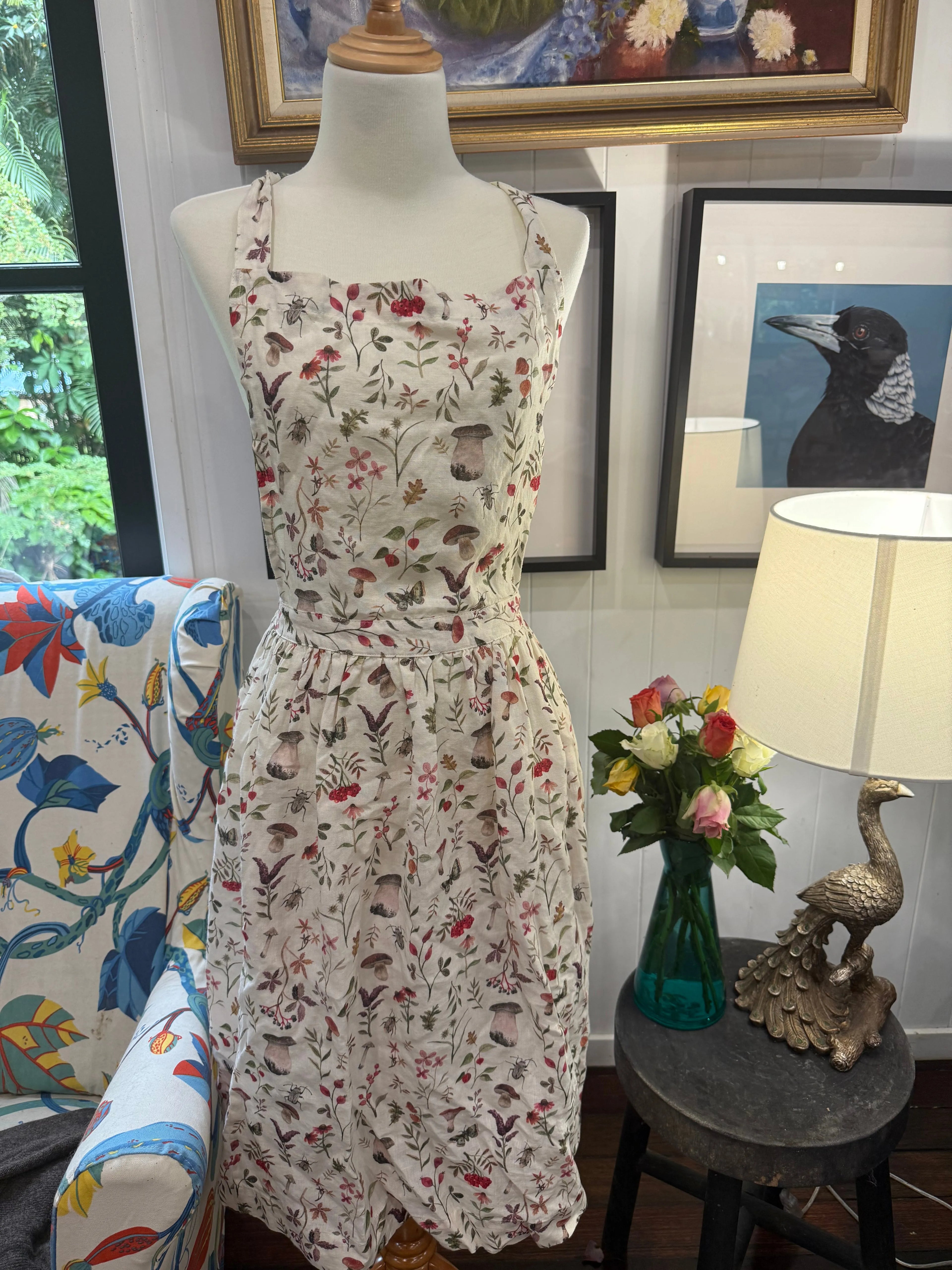  Son de flor pinafore apron SALE small mushroom print - Stay Wild Collective  
