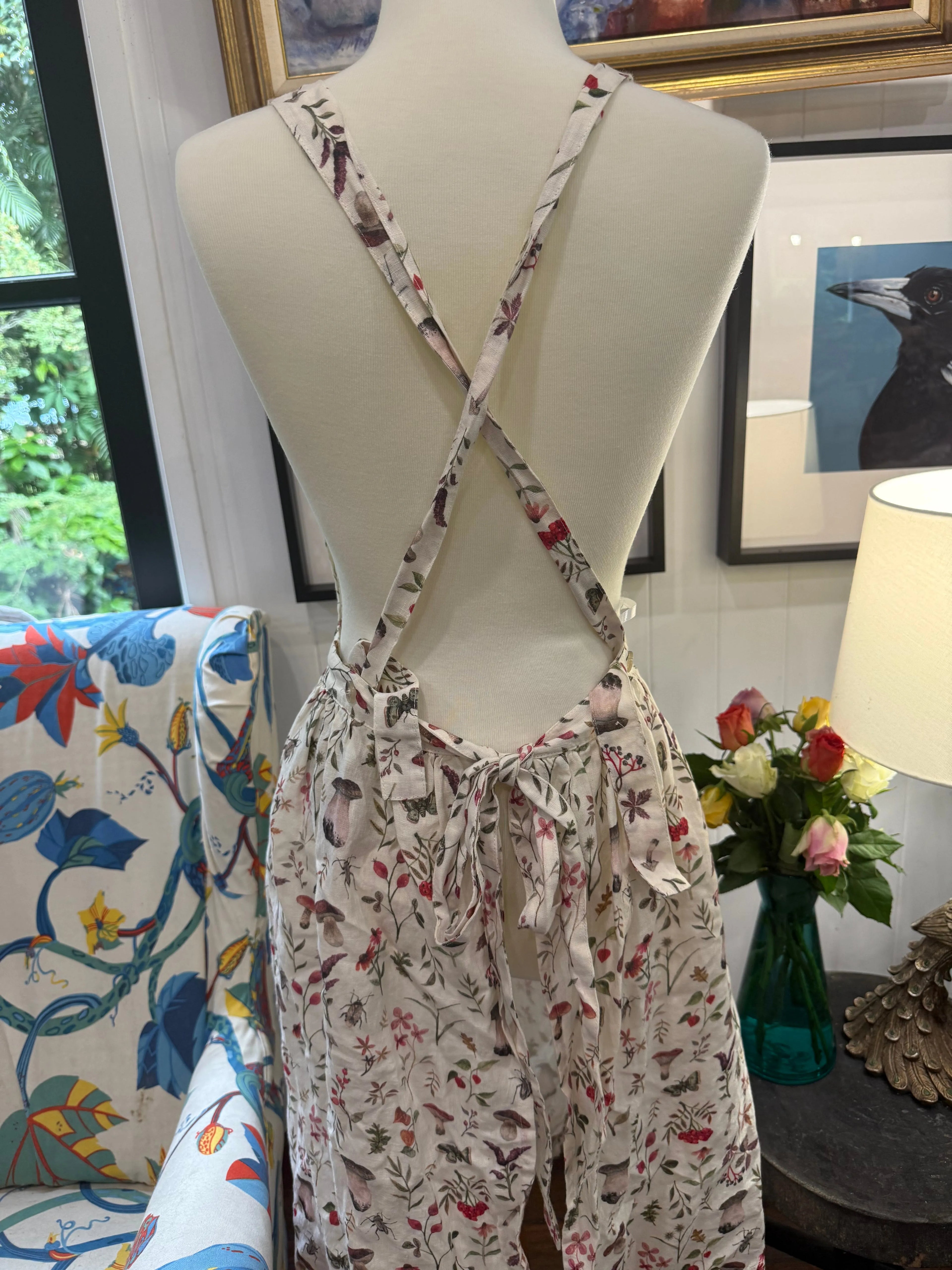  Son de flor pinafore apron SALE small mushroom print - Stay Wild Collective  