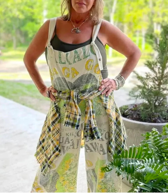 Jaded gypsy Market Fresh Overalls - Kona