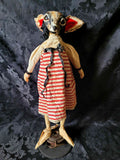 SANSHA is a sweet black fox in red ticking and stains. - Stay Wild Collective  Sculpter