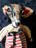 SANSHA is a sweet black fox in red ticking and stains. - Stay Wild Collective  Sculpter
