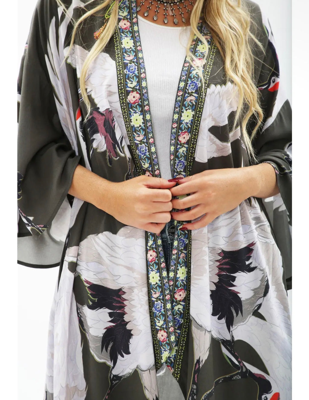 Story of the Crane Kimono - Charcoal |
Bohemian Coverup Robe - Stay Wild Collective