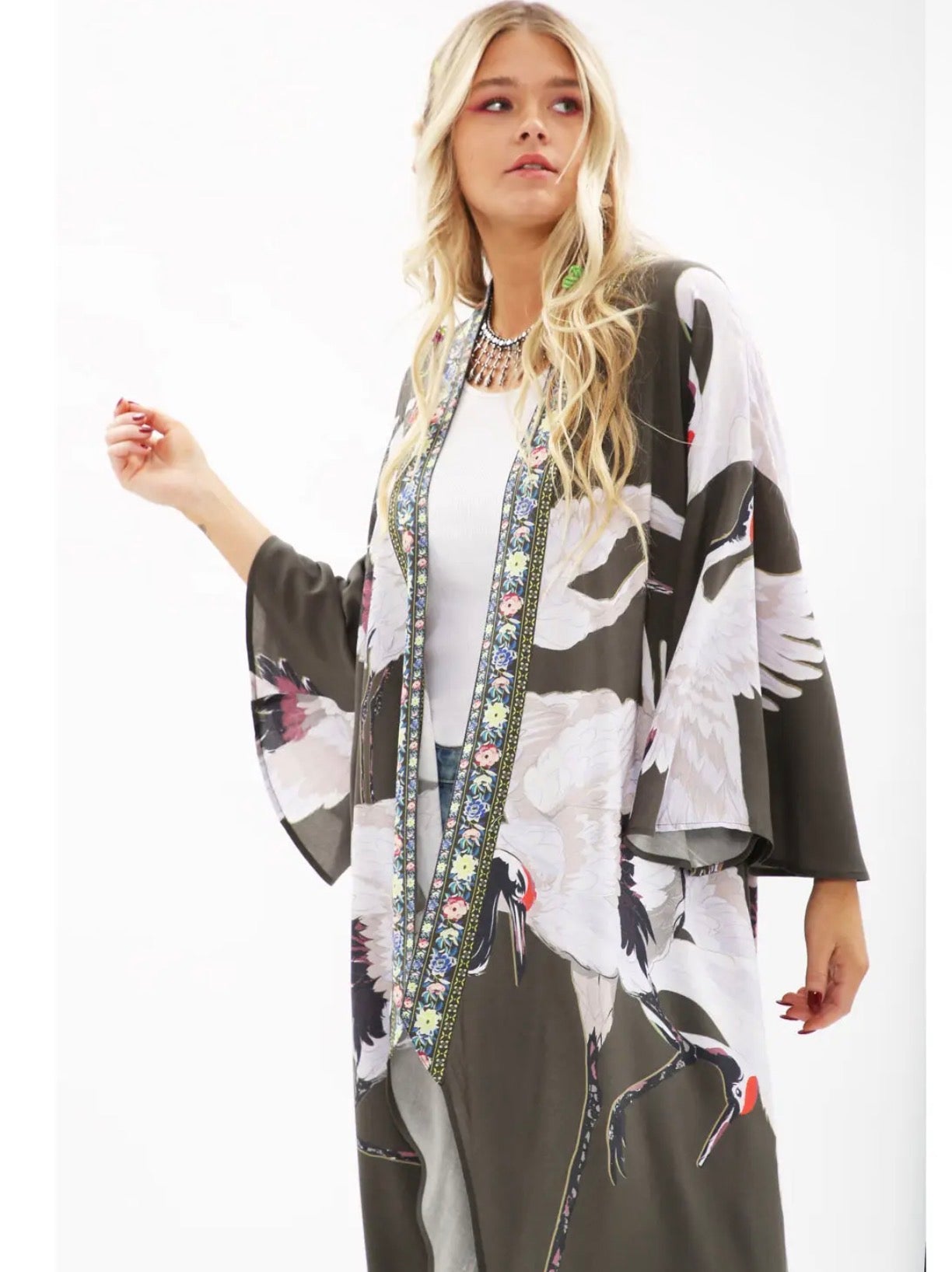 Story of the Crane Kimono - Charcoal |
Bohemian Coverup Robe - Stay Wild Collective