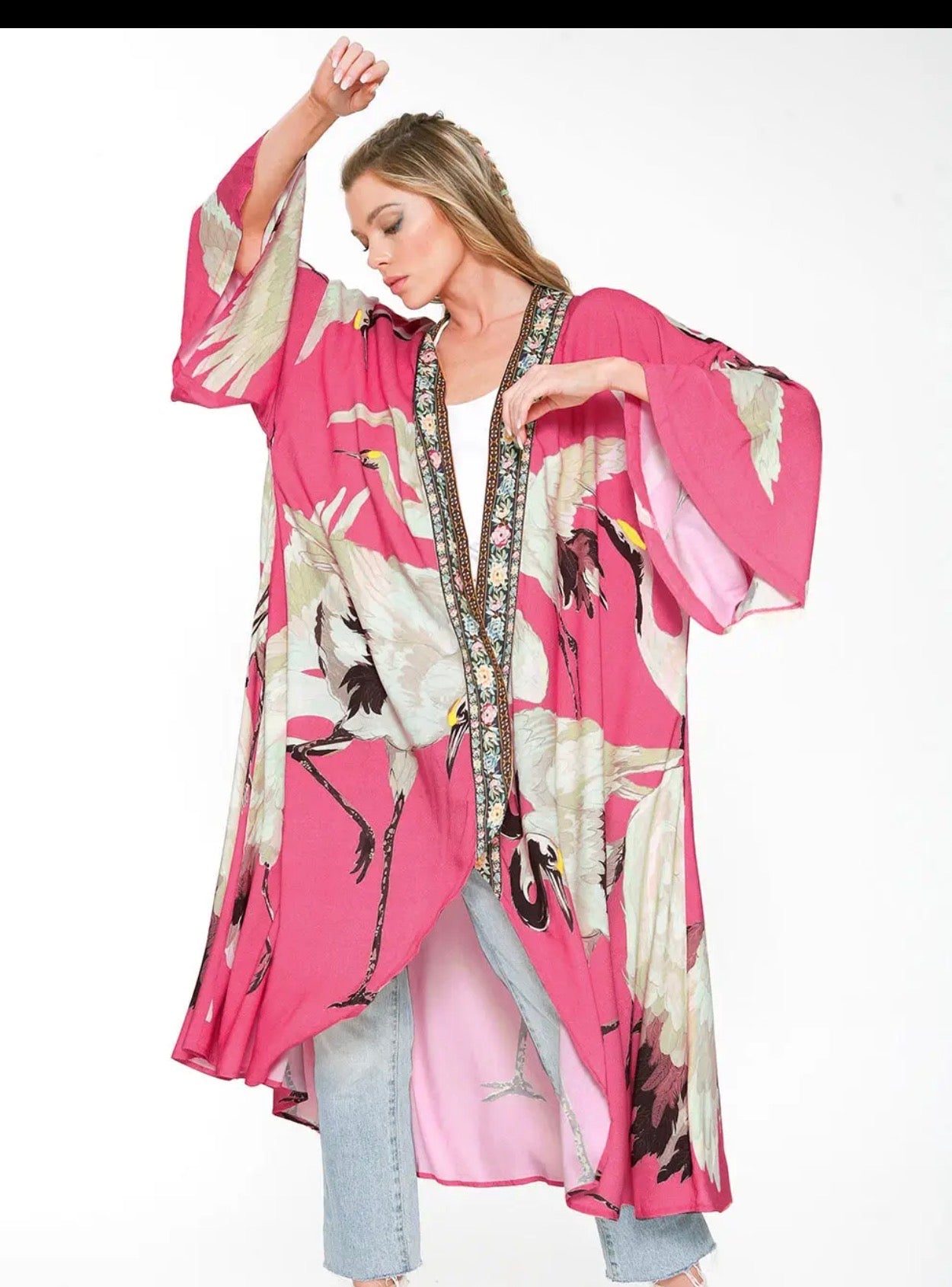 Story of the Crane Kimono - fuchsia  
Bohemian Coverup Robe (Copy) - Stay Wild Collective