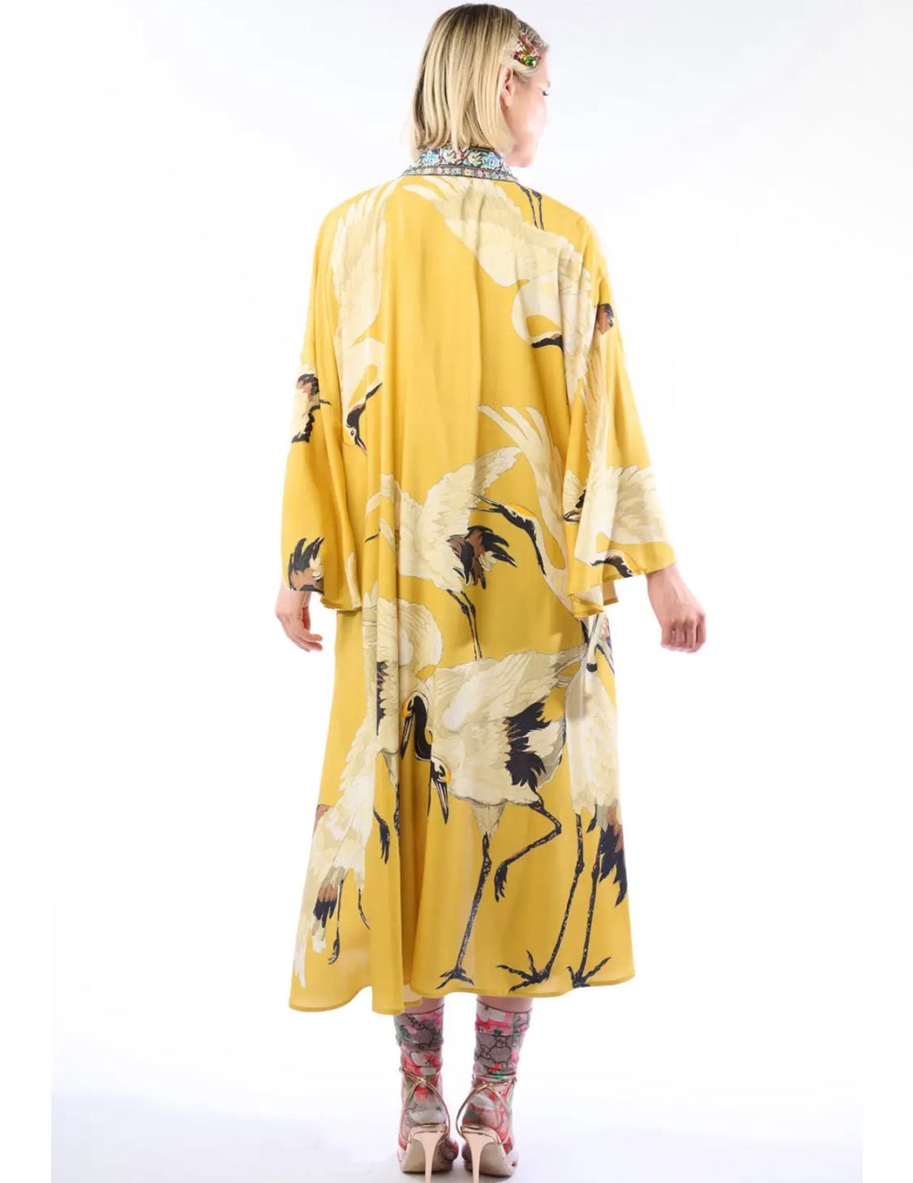 Story of the Crane Kimono - mustard 
Bohemian Coverup Robe - Stay Wild Collective
