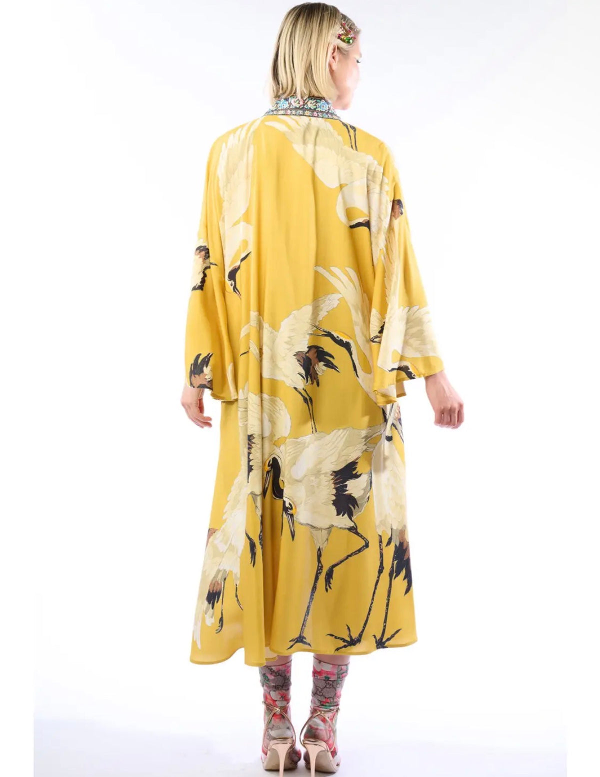 Story of the Crane Kimono - mustard 
Bohemian Coverup Robe - Stay Wild Collective