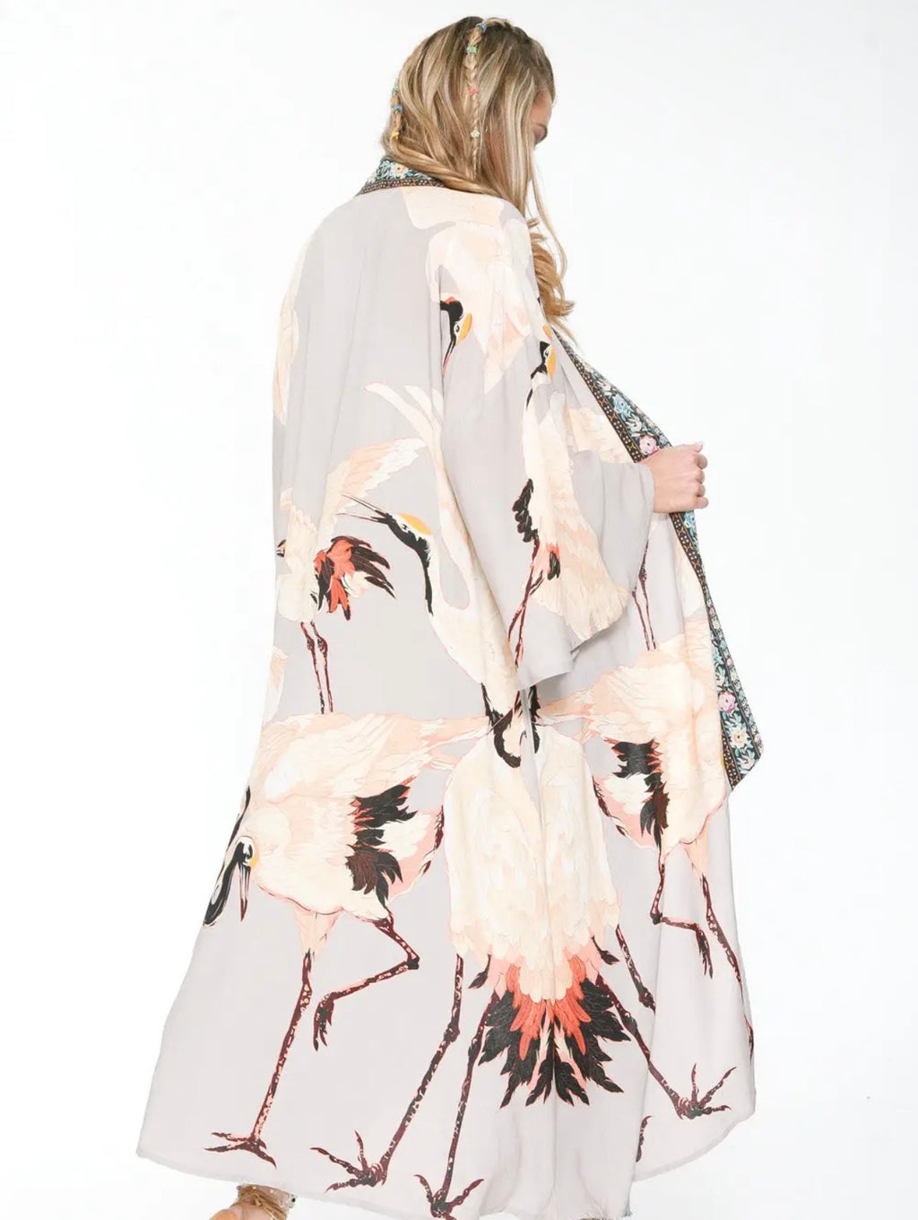 Story of the Crane Kimono - slate 
Bohemian Coverup Robe - Stay Wild Collective