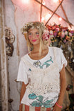 Magnolia Pearl Olive Eyelet Ruffle Cami TANK 402-MOON-OS
