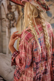 Pre Order Magnolia Pearl Patchwork Idgy Ruffle Shirt TOP 1511-MADAZ-OS