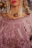 Magnolia Pearl Eyelet Adelise Blouse TOP 2260-PPBOB-OS