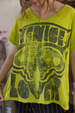 Magnolia Pearl Venice Lover Butterfly Tee TOP 2440-YPLUM-OS