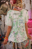 Magnolia Pearl Floral Songbird Art Class Tee TOP 2567-TRUE-OS