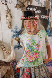 Magnolia Pearl Floral Songbird Art Class Tee TOP 2567-TRUE-OS
