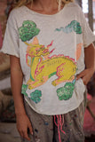Magnolia Pearl Yeats Magic Dragon Tee TOP 2664-MOON-OS